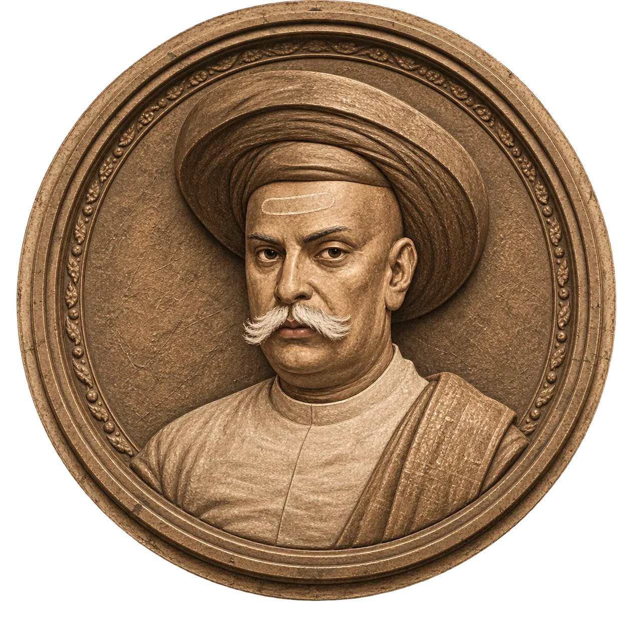 Jagannath Shankarshet medallion bust portrait